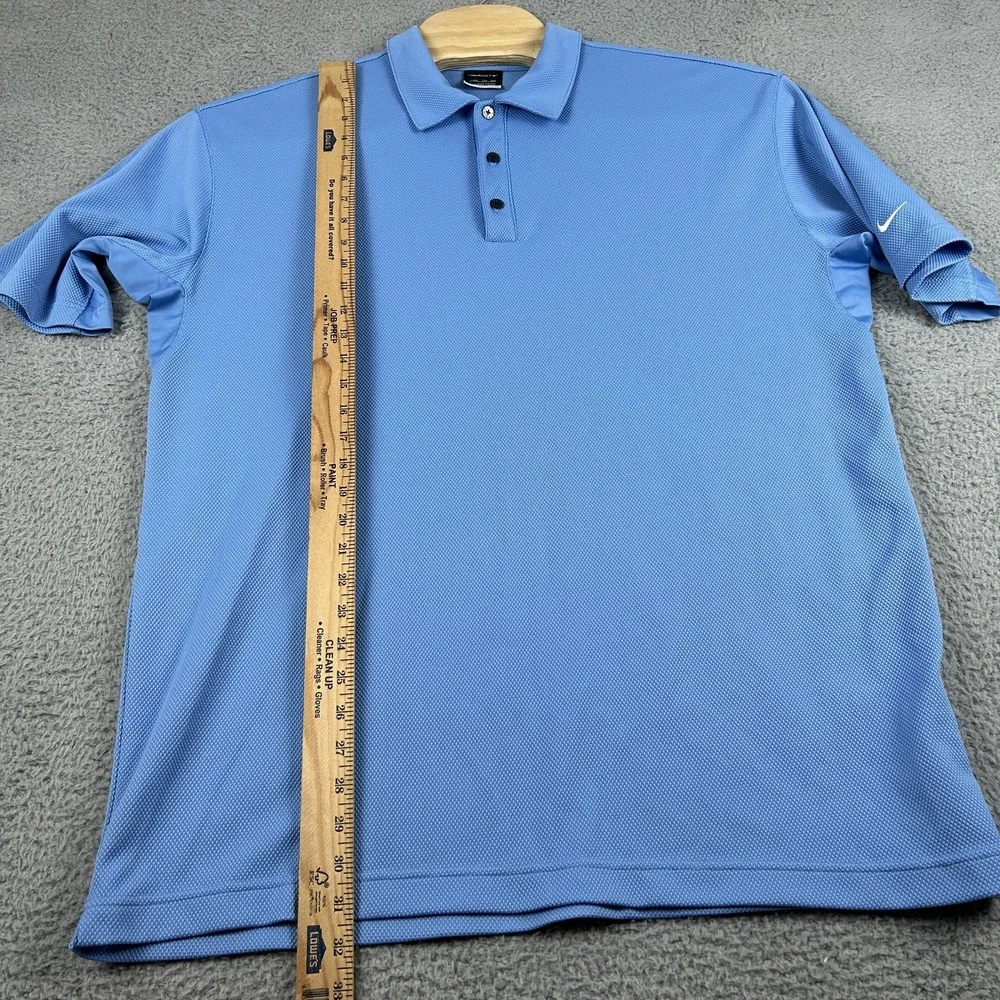 Nike Golf Polo Shirt‎ Mens XXL Blue Fit Dry Performance Athletic Swoosh Logo